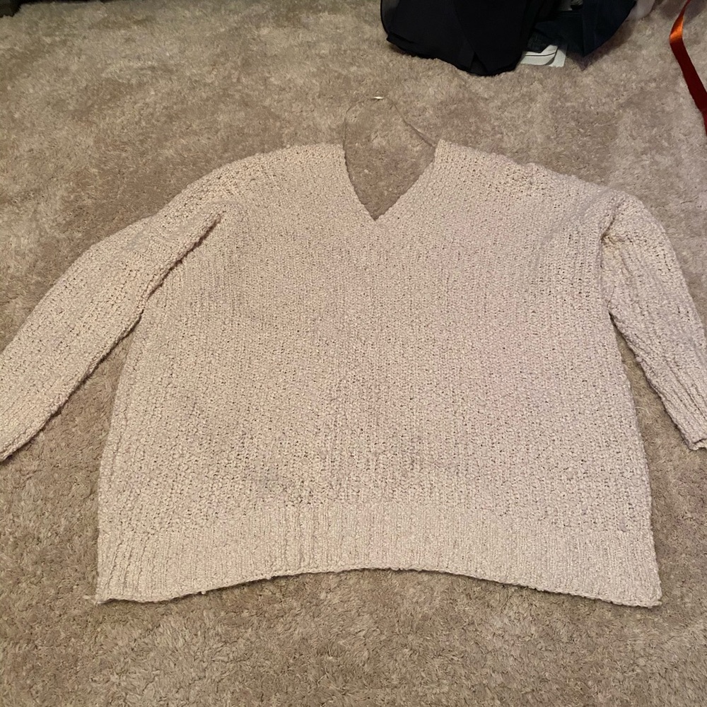 Oversized white sweater